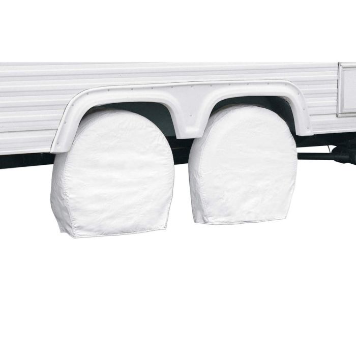 Housse de pneu 24-27 pouces en vinyle blanc – Ensemble de 2 – Classic Accessories