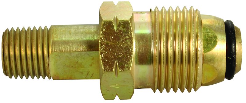 JR Products 1/4" MPT to POL Propane Adapter - Brass with O-Ring