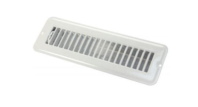 JR Products 22-0472 2x10 White Steel Floor Grille with Damper