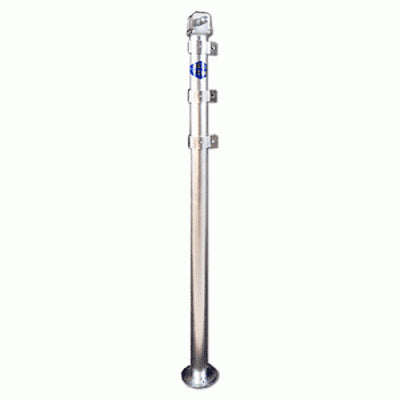 Vérin manuel Rieco-Titan 2000 lb pour campeur porté – 36 po, acier blanc, montage collier en C