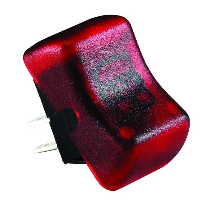 Red Illuminated SPST Multifunction Switch 16A 125-250V for RVs