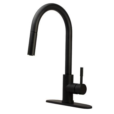 Robinet de cuisine VR noir mat avec bec extractible | Dura Faucet 07-9908