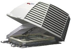 Couvercle de ventilation MaxxAir II pour toit VR 14" x 14" – Blanc, extérieur avec ouverture à charnière