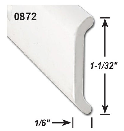 White Aluminum Trim Molding 8ft Non-Insert for RV