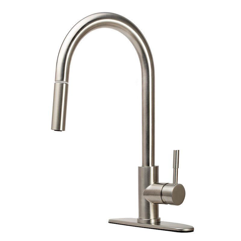 Robinet evier VR douchette pull down nickel satine