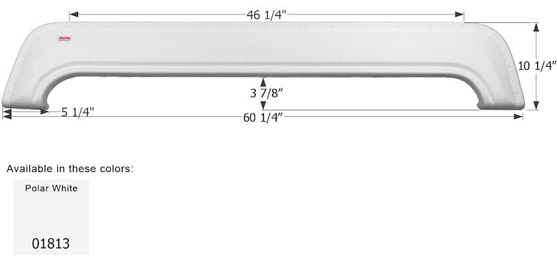 Fender skirt tandem Dutchmen Lite 60 pouces blanc ABS VR