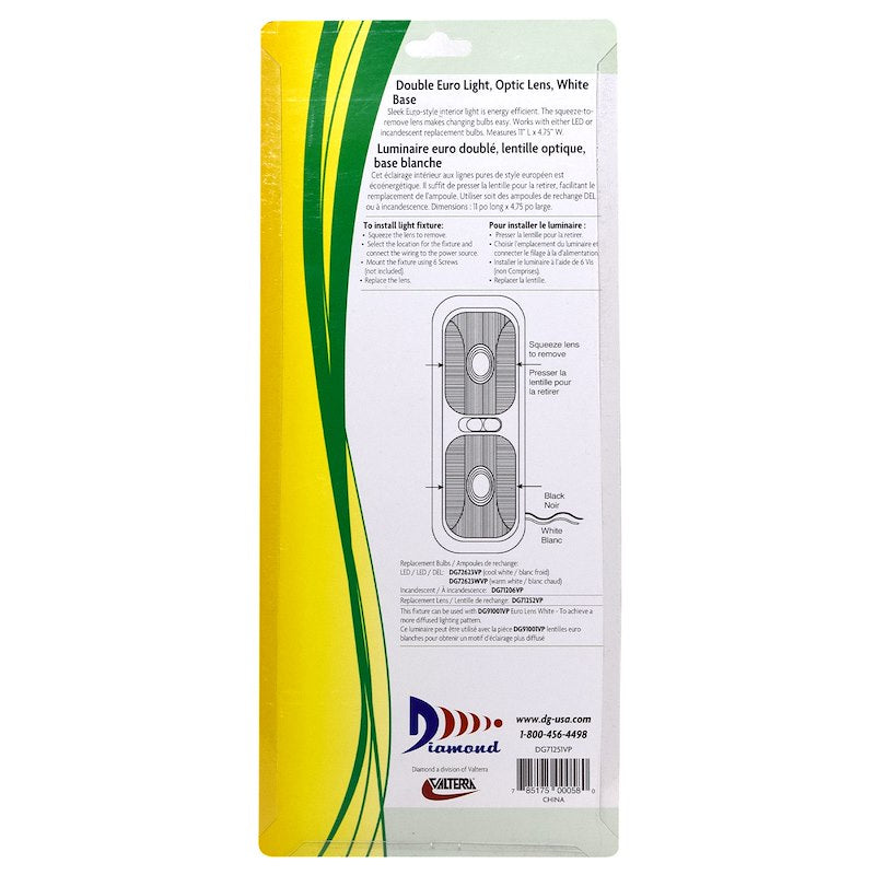 Plafonnier VR double Euro 1141 40W 12V Diamond Group