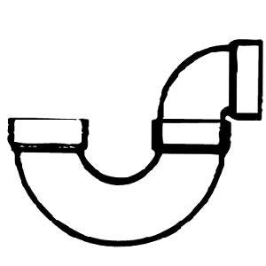 Siphon P-Trap 1-1/2 pouce ABS noir pour évier VR plomberie
