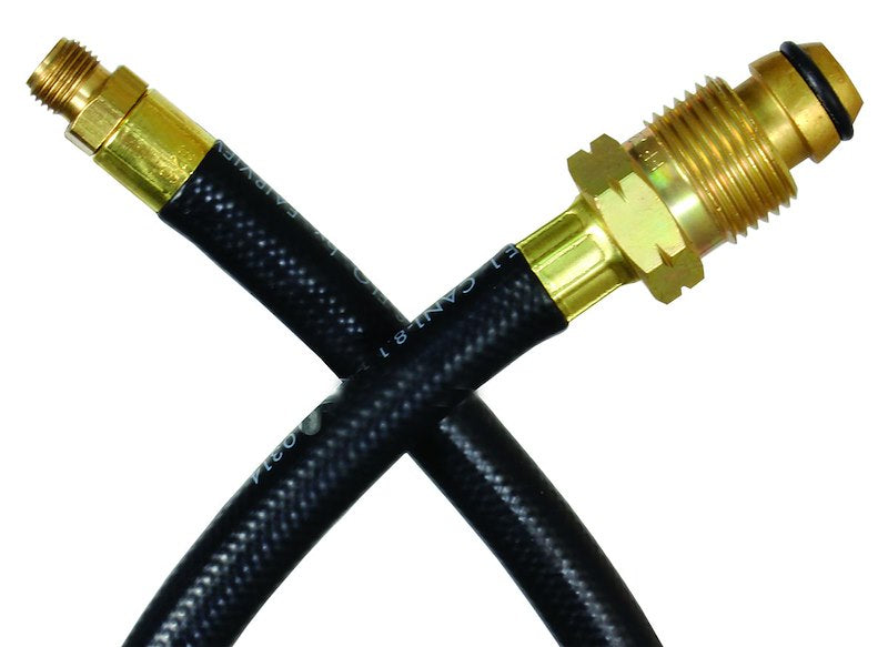 Boyau propane 1/4 pigtail 60 pouces POL vers flare inversé UL CSA