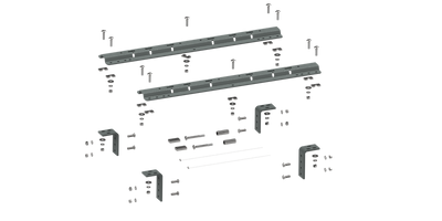 Rail et Braquettes Universel pour Sellette Patriot 5th Wheel Kit de Montage