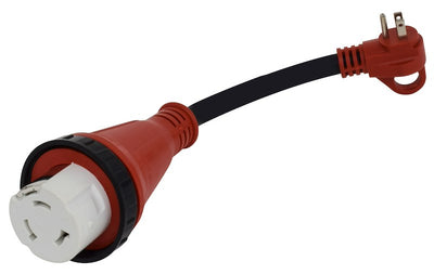 Valterra Mighty Cord 15A to 50A RV Electric Adapter 12 inches