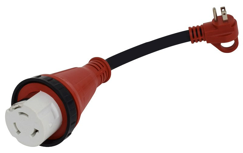 Valterra Mighty Cord 15A to 50A RV Electric Adapter 12 inches