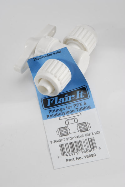 Elkhart Supply Flair-It 1/2" Straight Potable Water Stop Valve