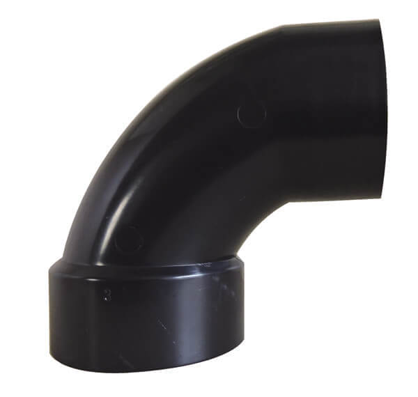 1-1/2" hose 90 degrees black