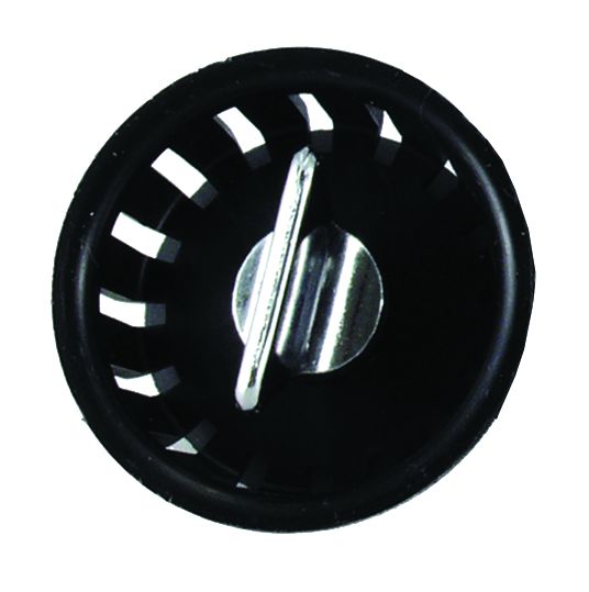 Panier de crépine d’évier JR Products 10-1730 noir à verrou tournant