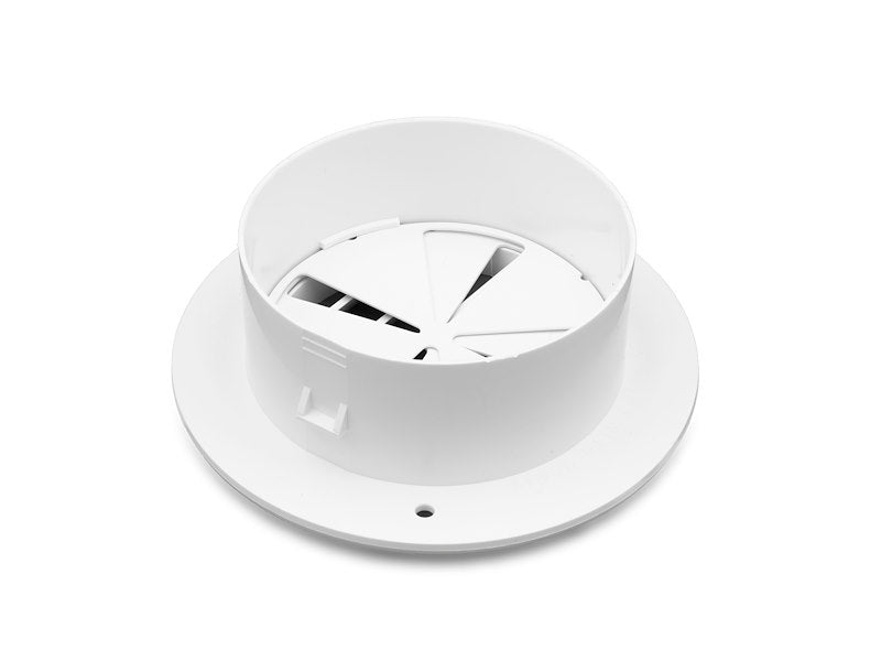 Grille de ventilation plafond 4 po B&B Molders 55-5317 blanche avec registre et damper