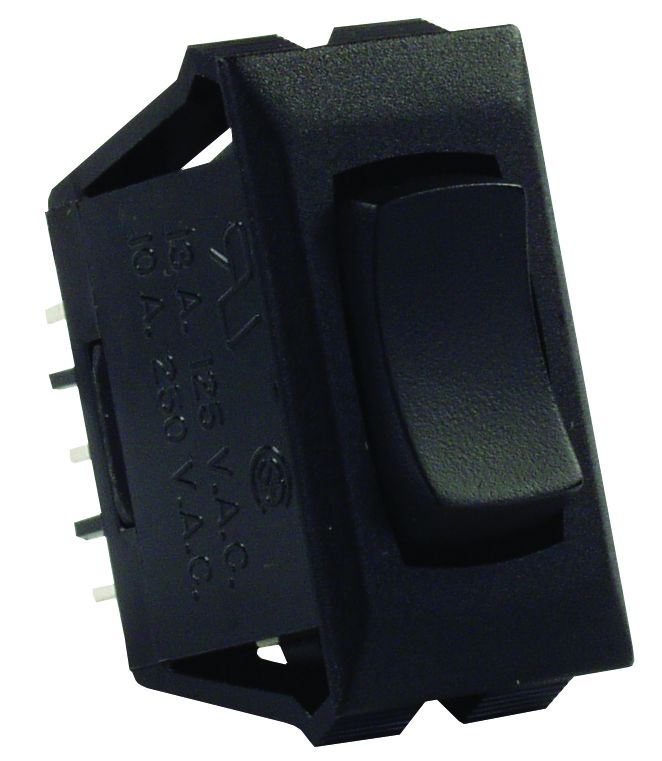 Interrupteur bascule momentané On-Off-On JR Products 19-1852 noir