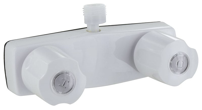 Valve de douche murale 2 poignées Phoenix Products 10-0195 blanche avec brise-vide