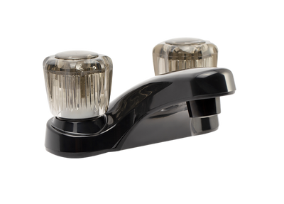 Robinet de Lavabo Noir 4" avec Bec en Arche pour VR