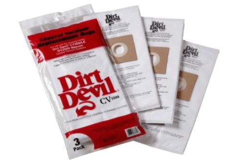 Sacs HEPA de remplacement H-P Products 03-1211 pour aspirateur central Dirt Devil – Paquet de 3