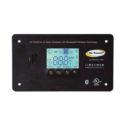 Contrôleur de Charge Solaire PWM 30A - 12V avec USB et Bluetooth