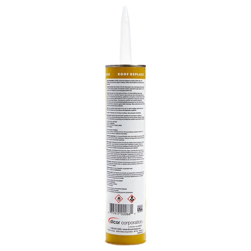 HAP-Free Sealant - 10 oz Tube - Dove White - Compatible EPDM/TPO/PVC
