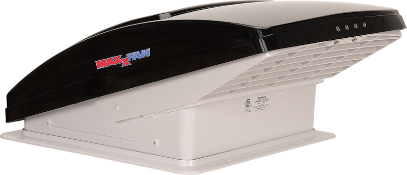 MaxxFan Deluxe avec Ventilateur 10 Vitesses et Couvercle Anti-Pluie – Ouverture Manuelle 14x14 Pouces
