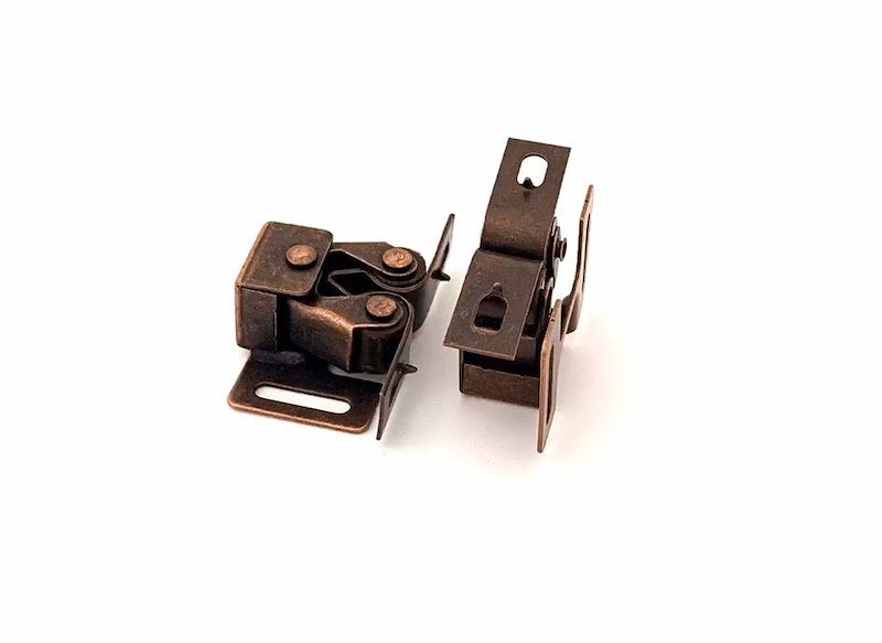 JR Products 20-1889 RV Cabinet Latch – Double Cylinder, Antique Brass, Set of 2