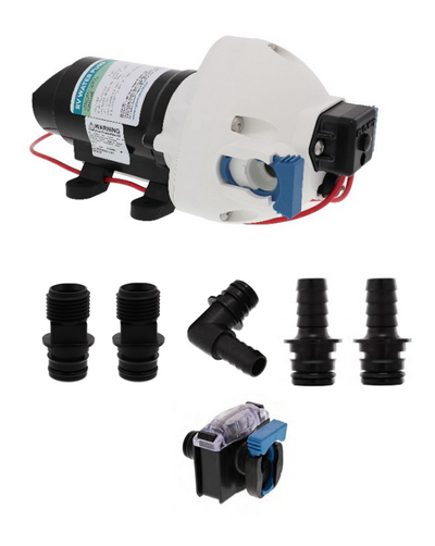 Pompe eau Flojet 2.9 GPM 50 PSI 12V VR auto amorcante