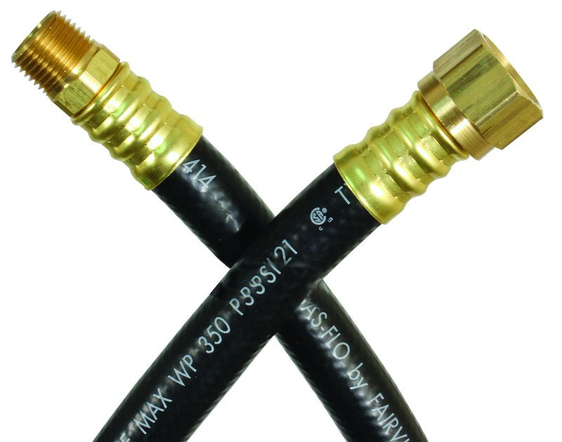 Tuyau de propane JR Products 36" – 3/8" ID, embout 1/2" SAE femelle x 3/8" mâle, homologué UL/CSA