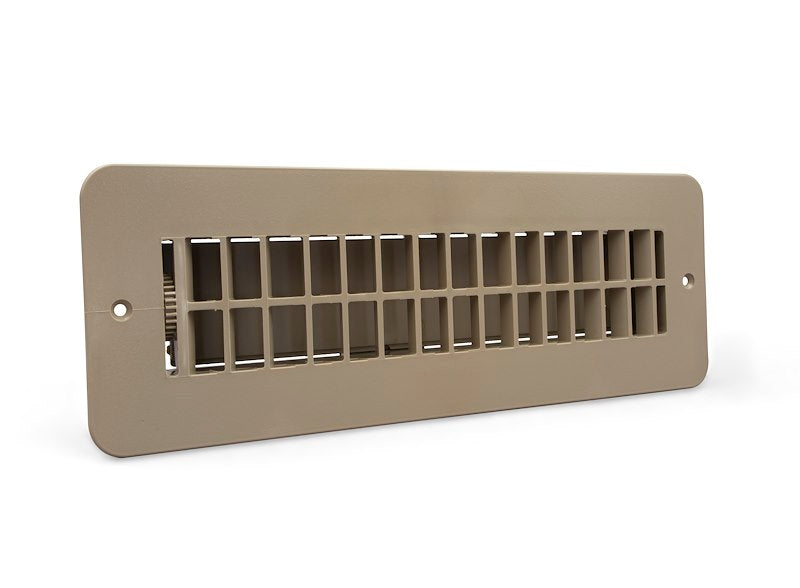 Beige Floor Register 2x10 with Damper for HVAC