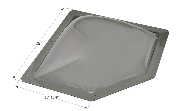 7-Inch Dome Skylight for RV – Neo Angle Smoke Polycarbonate