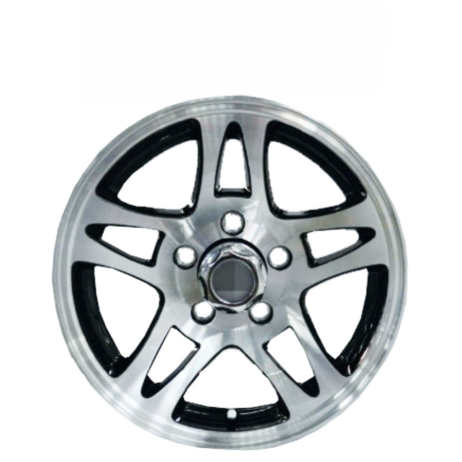Roue de remorque aluminium noir 14" 5 trous | Jante remorque 14 pouces