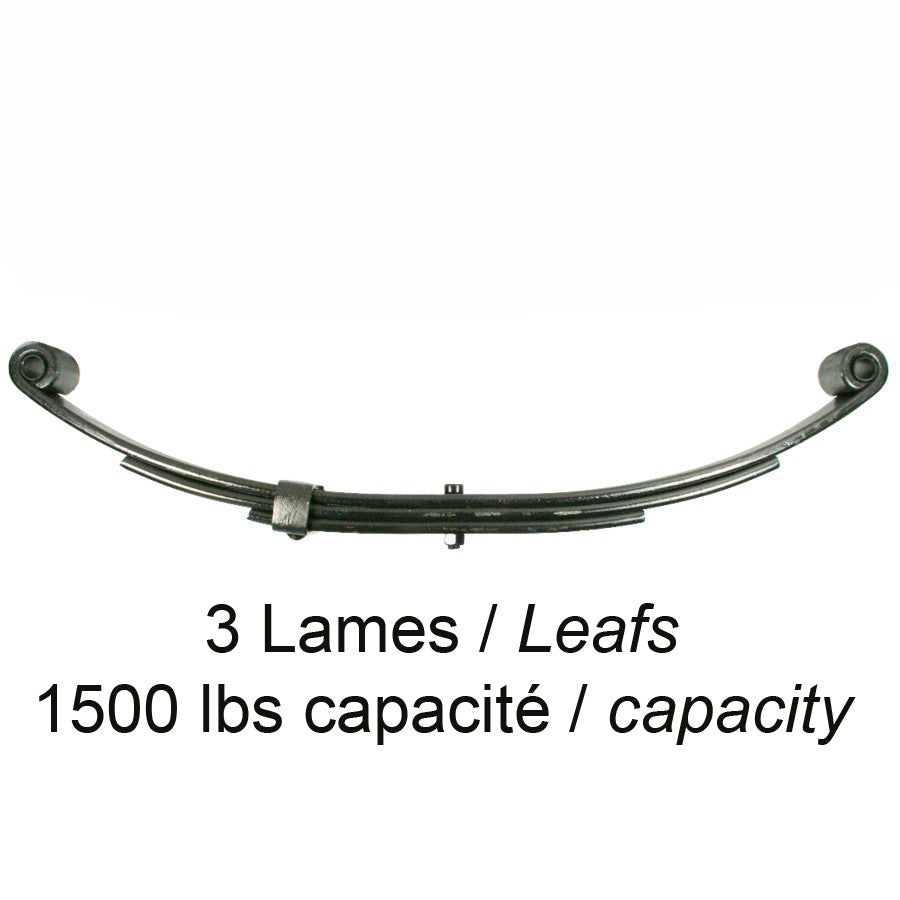 Ressort 3 lames 1500 lbs 25 1/4" – UNA-217 | Suspension de remorque
