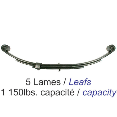 Ressort 5 Lames 1150 lb 26" MG2690 pour Remorque – Suspension Robuste