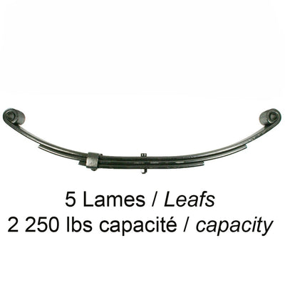 Ressort 5 lames 2 250 lb 27" #MG2790 – Ressort à lames pour suspension de remorque