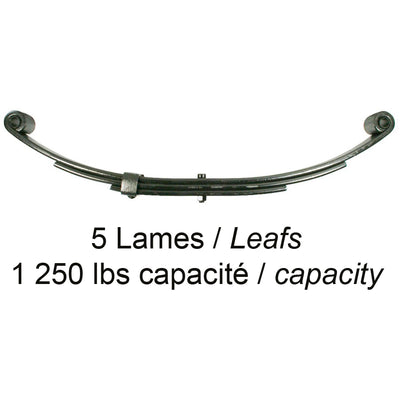 Ressort à lames 5 feuilles 1250 lb 29 ¾ po – Modèle UNA-036