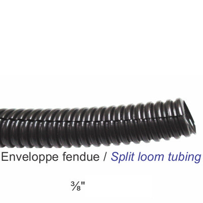 3/8 Inch Split Tubing - Protective Cable Sleeve - Sold by Foot