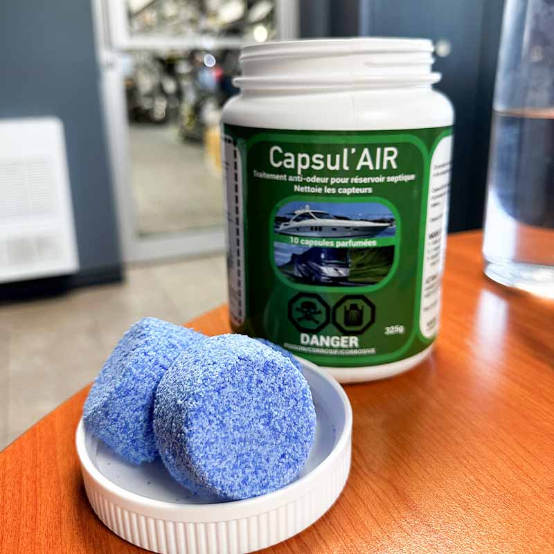 Capsul'AIR – Désodorisant en capsules pour réservoir d’eau noire | 10 pastilles