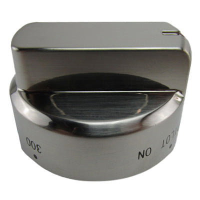 range - knob - oven knob thermostat - brushed nickel