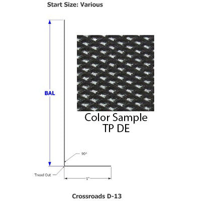 siding - 030 - 24" x 96" - w/1" lip - d-13 - diamond pattern - black
