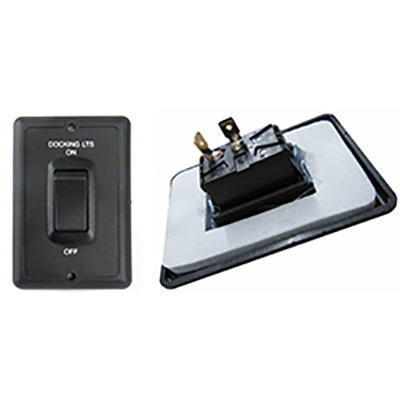 switch - docking light - 12v - w/o gasket - black