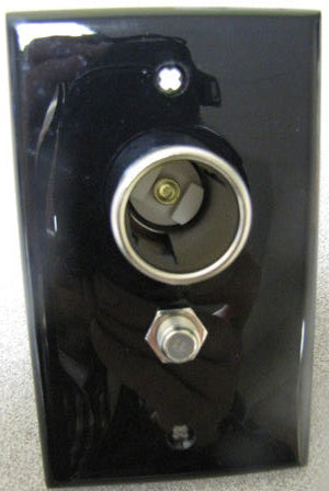 plate - coax - single/12v rec - black