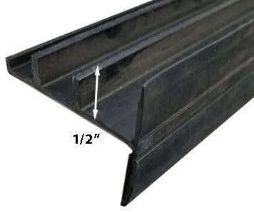 seal - co-extruded - black tpo/tpv - 1/2" bottom pan seal - 190"
