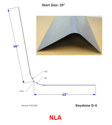 skirt - metal - 030 - 29" x 195" - 3" rad - d-6 - met. brushed nickel - tp