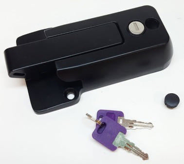 tent - bar lock - w/308 key code cylinder installed - powder coat black