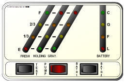 monitor panel - 5 tank - white