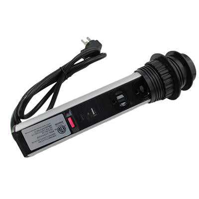 recept - 110v - pop-up - w/1 usb - 1-cusb & 2 electrical plugs - 15 amp