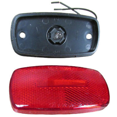 light - clearance - oval - red - black base - mc32rbb