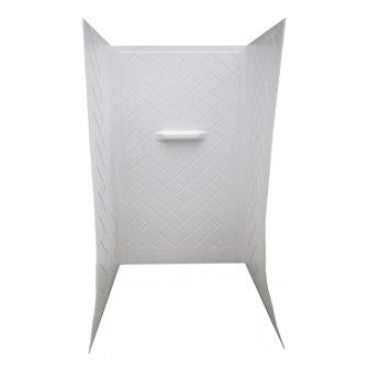 shower - surround - 30" x 36" x 68" - white - min qty/20